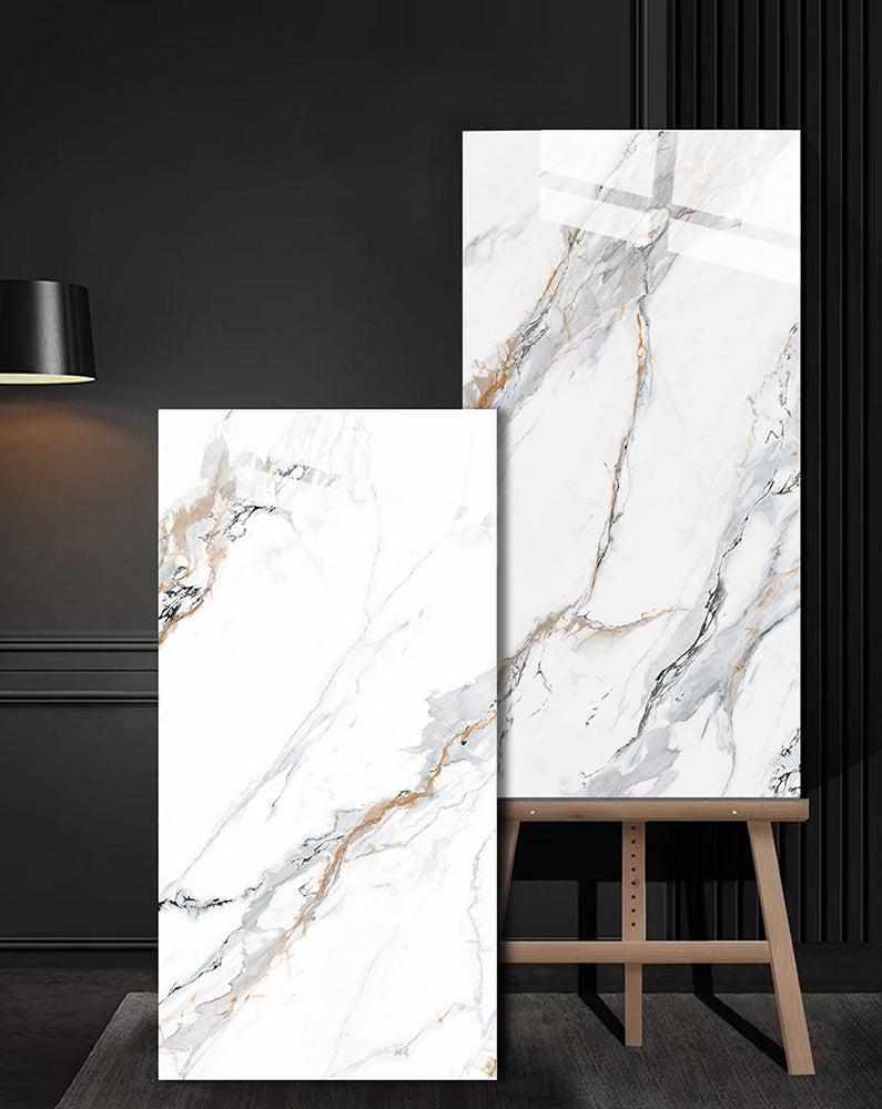 意大利設計瓷磚 Italian Design Tiles 奢石系列 75YS015卡拉金 Luxury Marble tiles 亮光磚 Gloss Tiles 地磚 墻磚 Porcelain Tiles