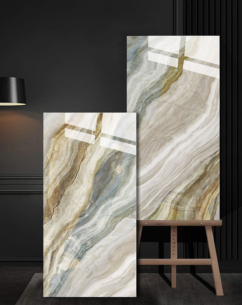 意大利設計瓷磚 Italian Design Tiles 奢石系列 75YS334格蘭雲天 Luxury Marble tiles 亮光磚 Gloss Tiles 地磚 墻磚 Porcelain Tiles