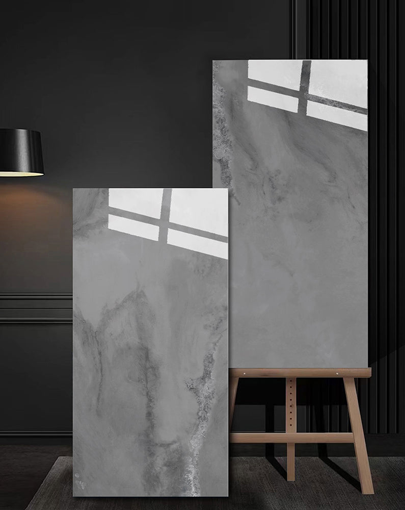 意大利設計瓷磚 Italian Design Tiles 奢石系列 75YS369霧隱山淺灰 Luxury Marble tiles 亮光磚 Gloss Tiles 地磚 墻磚 Porcelain Tiles