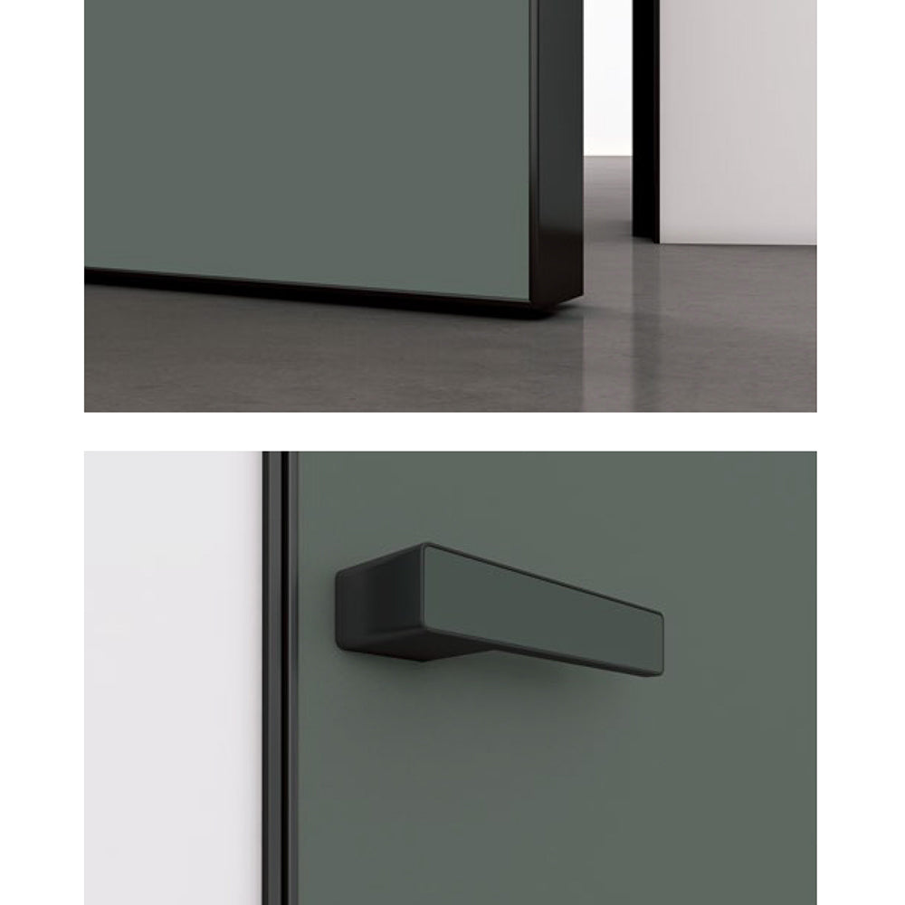 Invisible Door Hidden Doors for Panel Minimalist Aluminium Door EF-2204 科隆綠 Fireproof Board 隱藏門 包框（黑/白） 包鎖 隱形門 國標B1級防火門板 鋁木結構門 意式極簡門