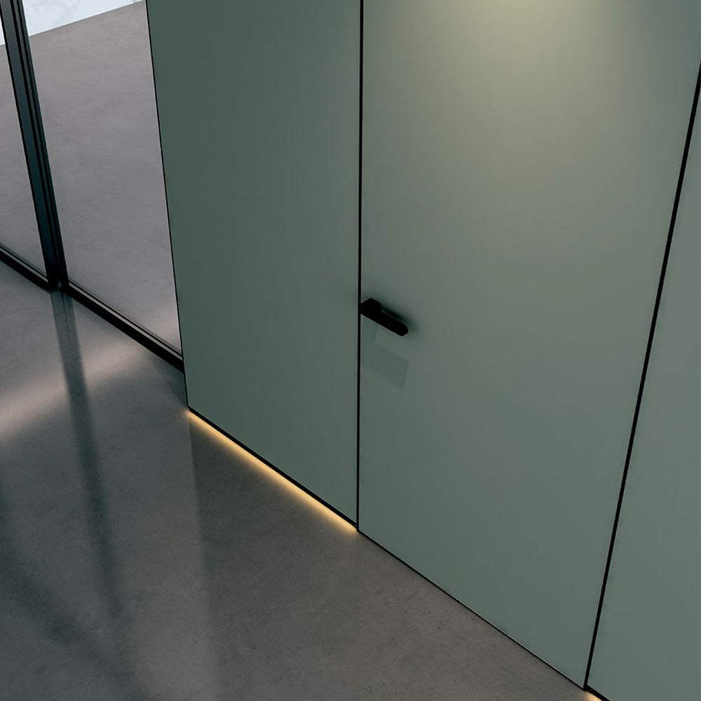 Invisible Door Hidden Doors for Panel Minimalist Aluminium Door EF-2204 科隆綠 Fireproof Board 隱藏門 包框（黑/白） 包鎖 隱形門 國標B1級防火門板 鋁木結構門 意式極簡門