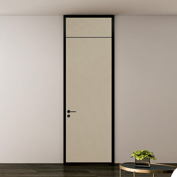 Modern Minimalist Door Flush Wall Aluminum and Wooden Frame EF-2210 科勒布紋2 25極窄邊框款 Fireproof Board 包框（黑/白/灰） 包鎖 內平內開或外平內開 國標B1級防火門板 鋁木結構門 意式極簡門