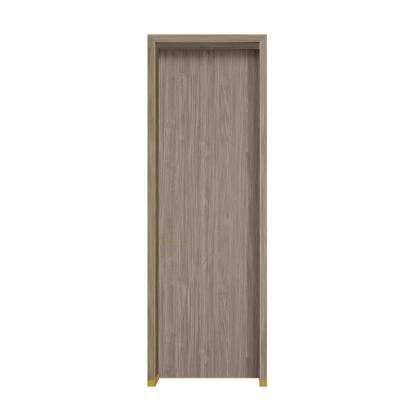 Modern Minimalist Door Flush Wall Aluminum and Wooden Frame EH-2233 安大略楓木 門框同色 插板款 包框（黑/白/灰） 包鎖 外平內開 鋁木結構門 意式極簡門