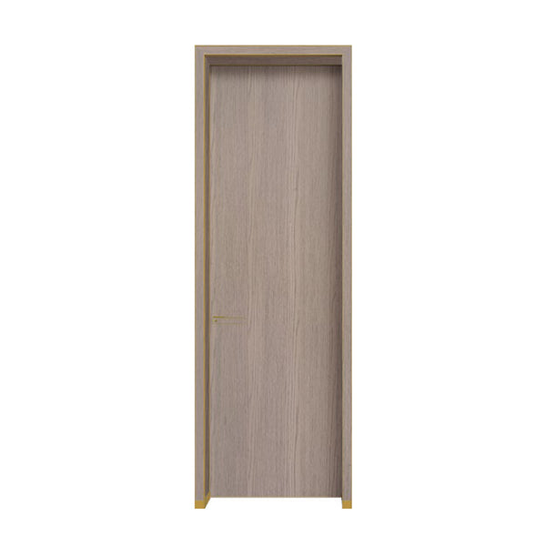 Modern Minimalist Door Flush Wall Aluminum and Wooden Frame EH-2236 林慕斯橡木 門框同色 插板款 包框（黑/白/灰） 包鎖 外平內開 鋁木結構門 意式極簡門