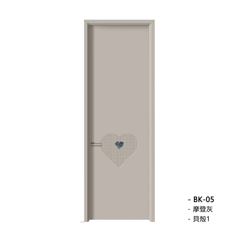 Solid Wood Doors with Painting Interior Doors Morden Style 實木焗漆門 房間門 BK-05 包門鎖 一體鎖 包門框 多色可選 貝殼系列 現代風格 莫蘭迪色系