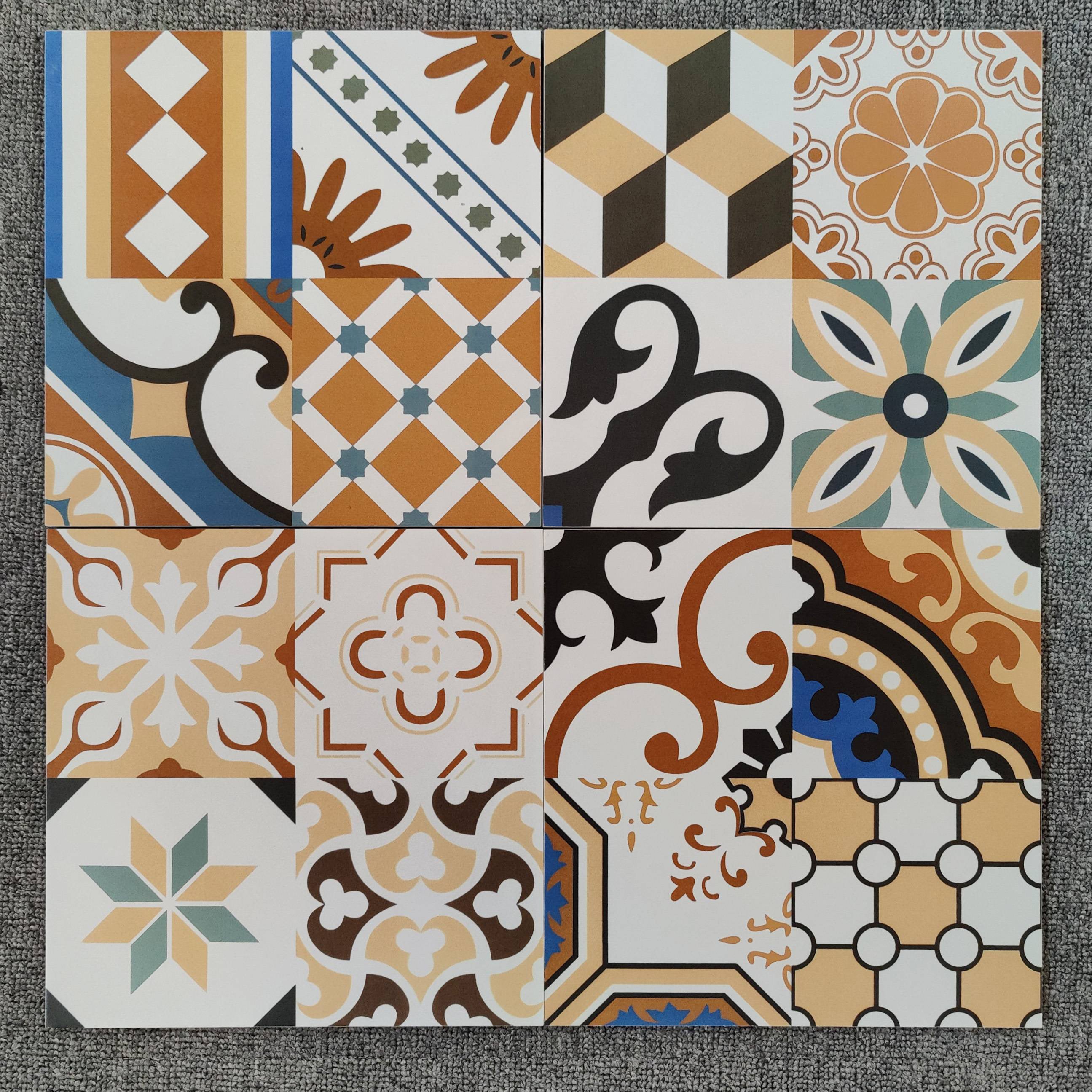 中國佛山瓷磚 China Foshan Tiles Encaustic Tiles 啞光地磚 牆磚F0100花磚 裝飾磚 混裝發貨 隨機圖案 30×30cm