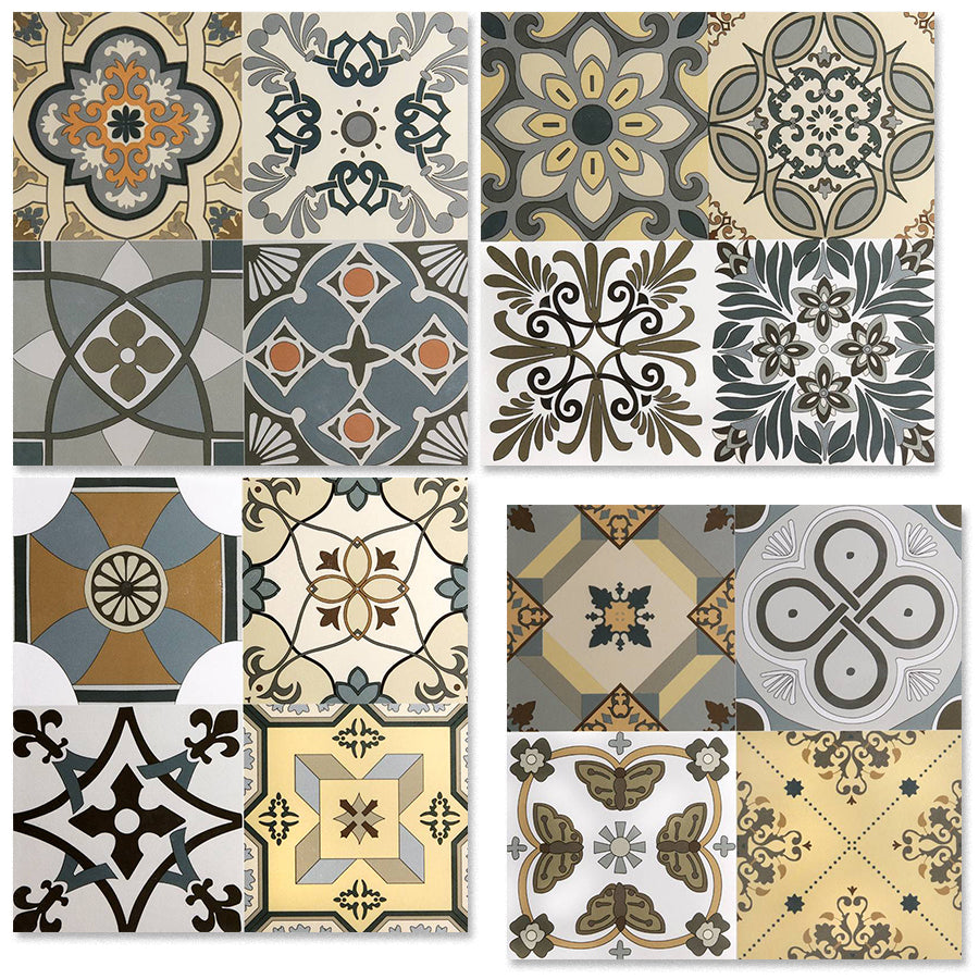 中國佛山瓷磚 China Foshan Tiles Encaustic Tiles 啞光地磚 牆磚F067花磚 裝飾磚 混裝發貨 隨機圖案 30×30cm