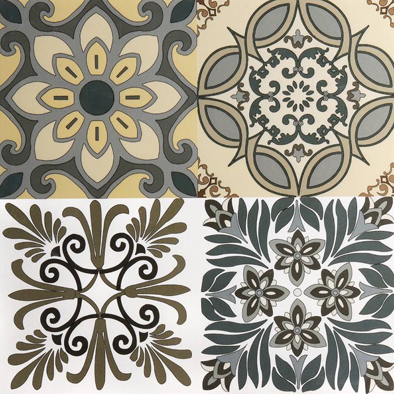 中國佛山瓷磚 China Foshan Tiles Encaustic Tiles 啞光地磚 牆磚F067花磚 裝飾磚 混裝發貨 隨機圖案 30×30cm