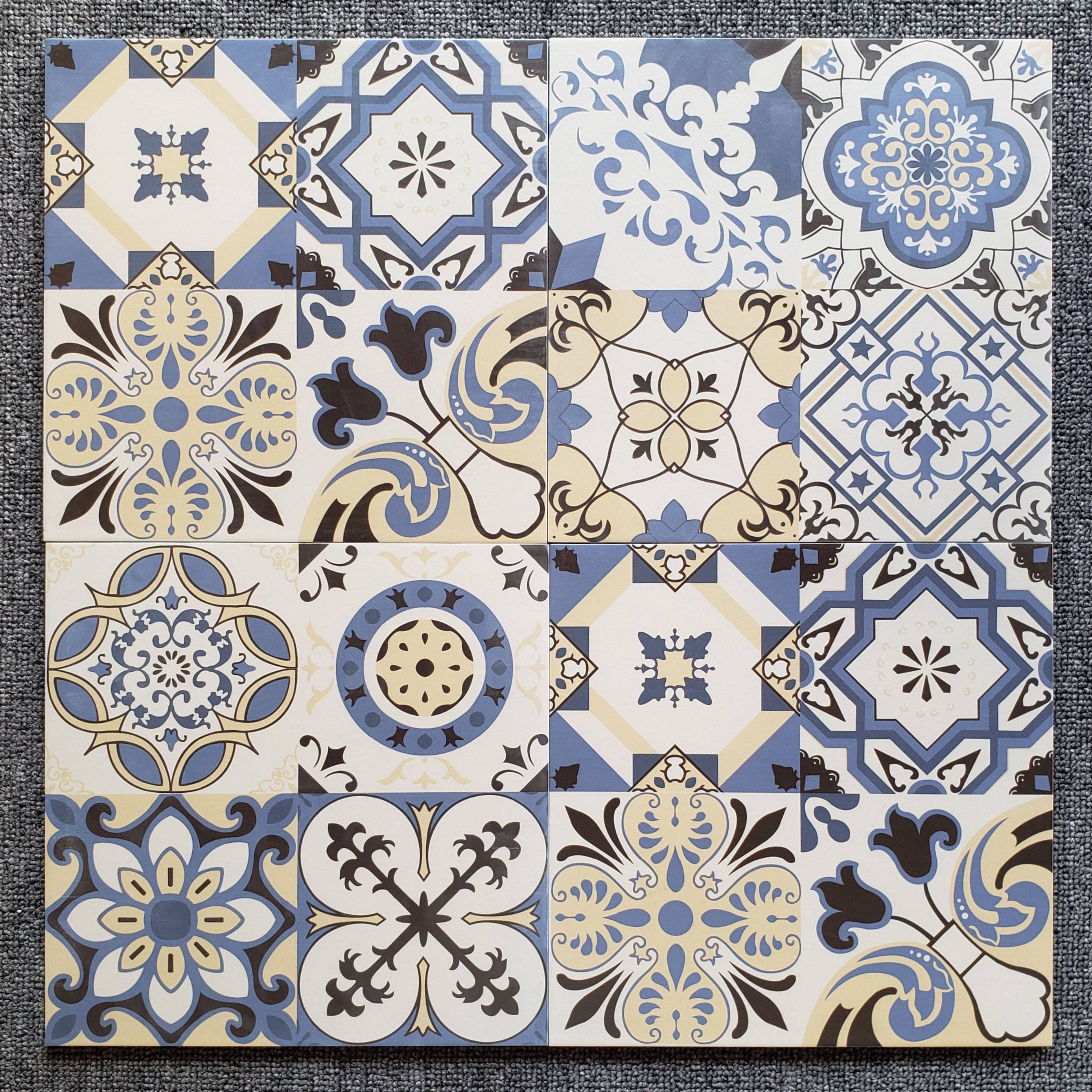 中國佛山瓷磚 China Foshan Tiles Encaustic Tiles 啞光地磚 牆磚F090花磚 裝飾磚 混裝發貨 隨機圖案 30×30cm