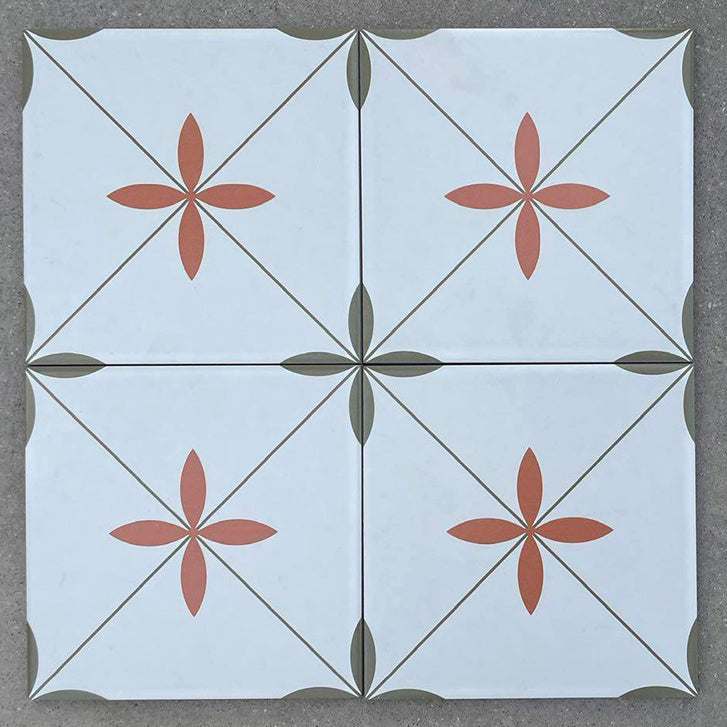 中國佛山瓷磚 China Foshan Tiles Encaustic Tiles 啞光地磚 牆磚F2120 F2121 F2133 F2134花磚 裝飾磚 混裝發貨 隨機圖案 20×20cm