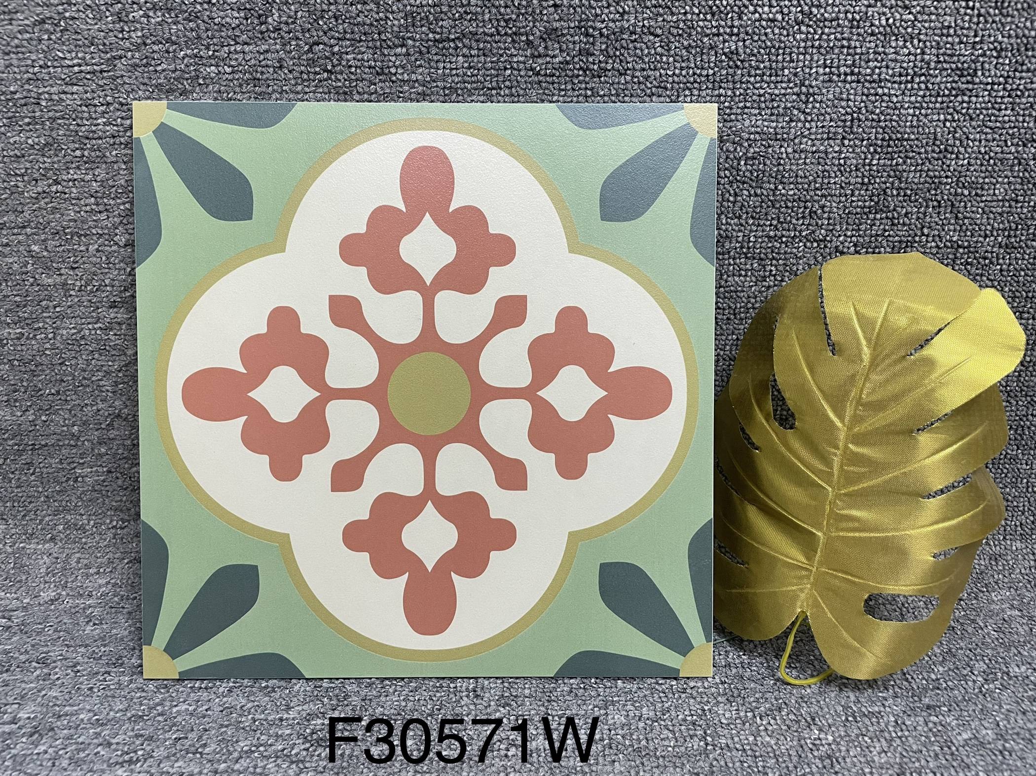 中國佛山瓷磚 China Foshan Tiles Encaustic Tiles 啞光地磚 牆磚F30571W F30573W F30574W F30575W花磚 裝飾磚 混裝發貨 隨機圖案 30×30cm