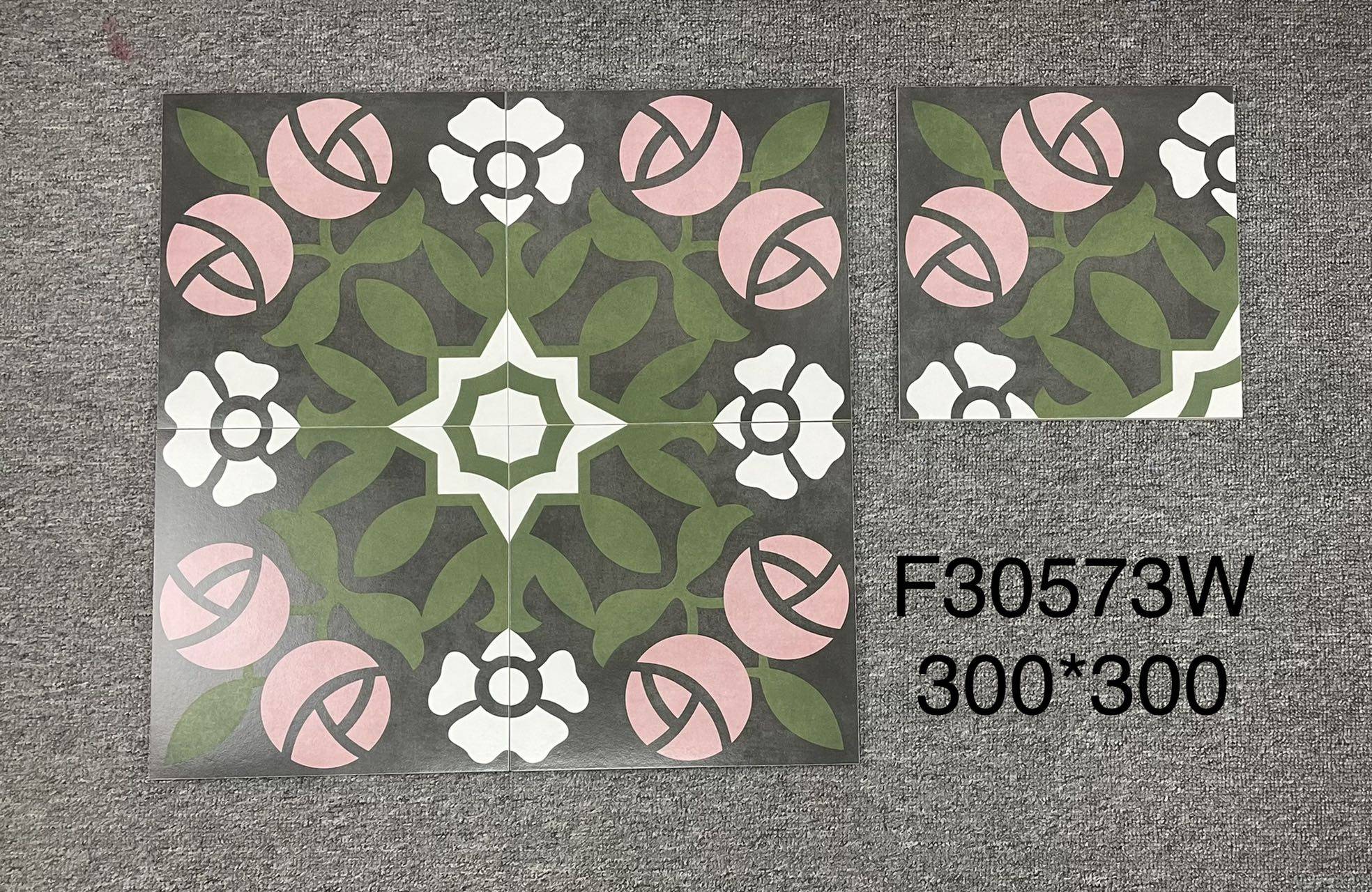 中國佛山瓷磚 China Foshan Tiles Encaustic Tiles 啞光地磚 牆磚F30571W F30573W F30574W F30575W花磚 裝飾磚 混裝發貨 隨機圖案 30×30cm