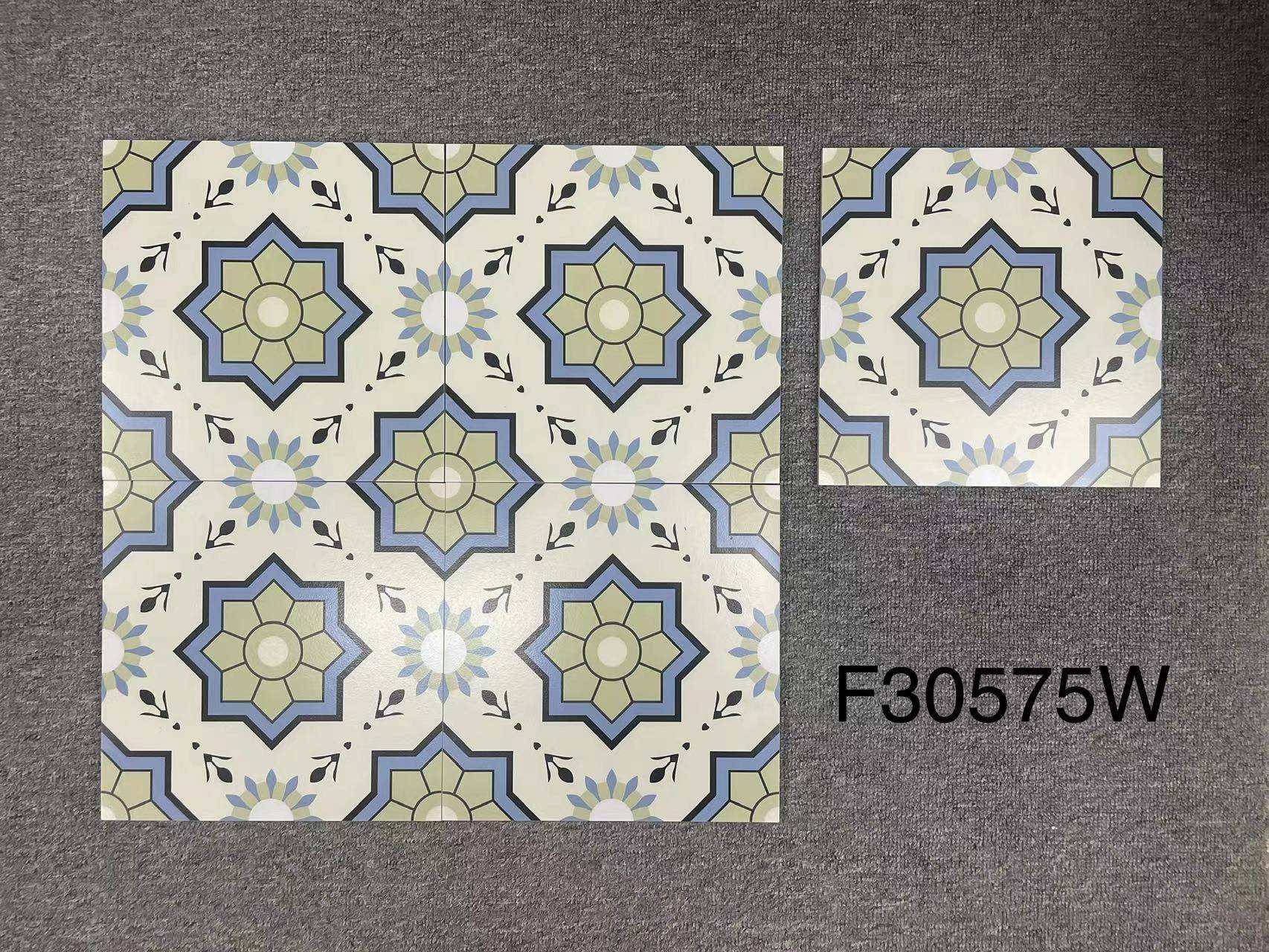 中國佛山瓷磚 China Foshan Tiles Encaustic Tiles 啞光地磚 牆磚F30571W F30573W F30574W F30575W花磚 裝飾磚 混裝發貨 隨機圖案 30×30cm