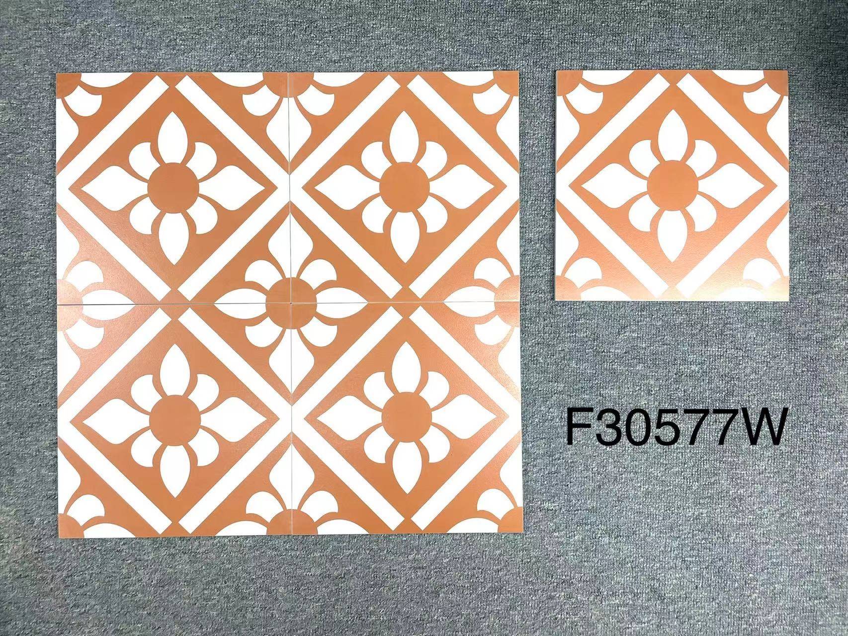 中國佛山瓷磚 China Foshan Tiles Encaustic Tiles 啞光地磚 牆磚F30557W F30558W F30559W F30577W花磚 裝飾磚 混裝發貨 隨機圖案 30×30cm