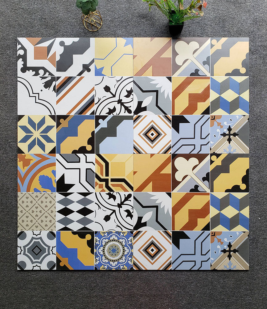 中國佛山瓷磚 China Foshan Tiles Encaustic Tiles 啞光地磚 牆磚 F6013 花磚 裝飾磚  60×60cm