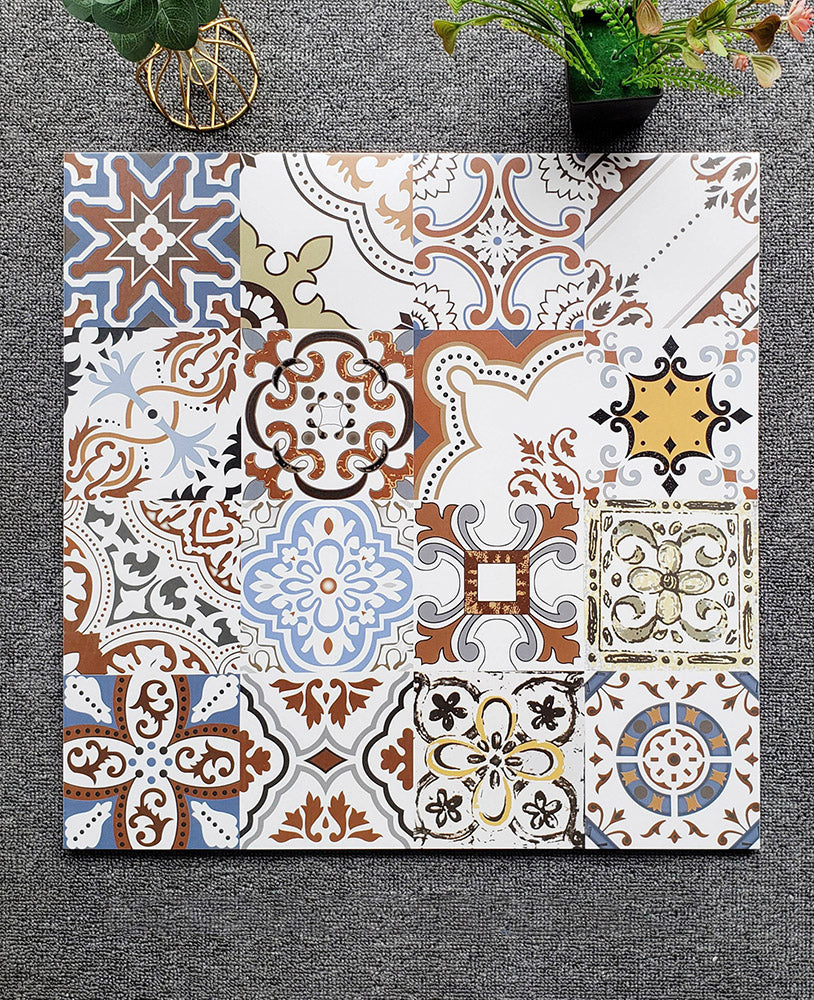 中國佛山瓷磚 China Foshan Tiles Encaustic Tiles 啞光地磚 牆磚 F6018 花磚 裝飾磚  60×60cm