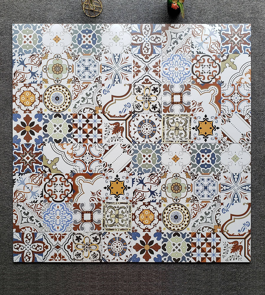 中國佛山瓷磚 China Foshan Tiles Encaustic Tiles 啞光地磚 牆磚 F6018 花磚 裝飾磚  60×60cm