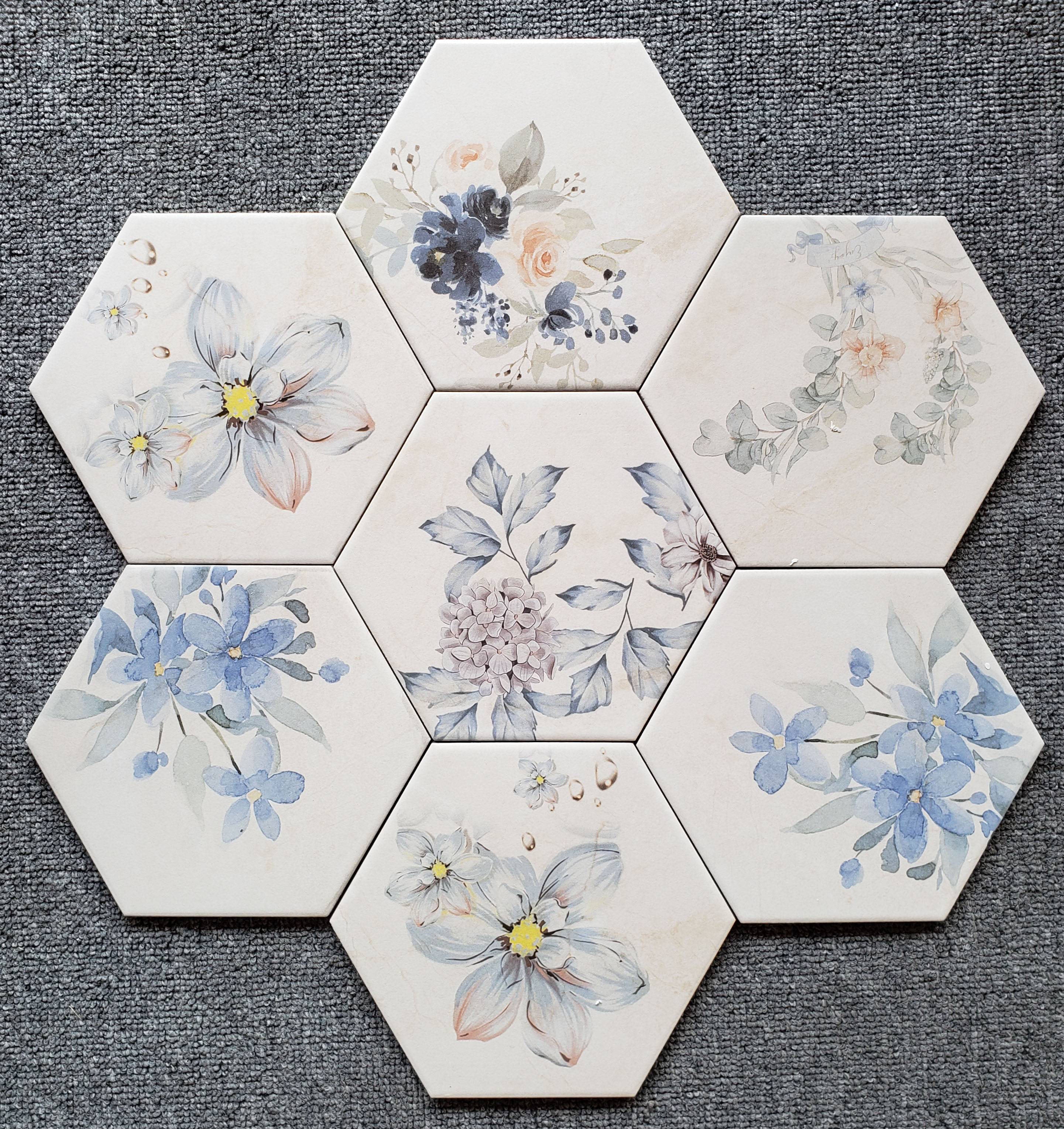 中國佛山瓷磚 China Foshan Tiles Encaustic Tiles 啞光地磚 牆磚 FL23043 FL23044 花磚 裝飾磚  20×23cm