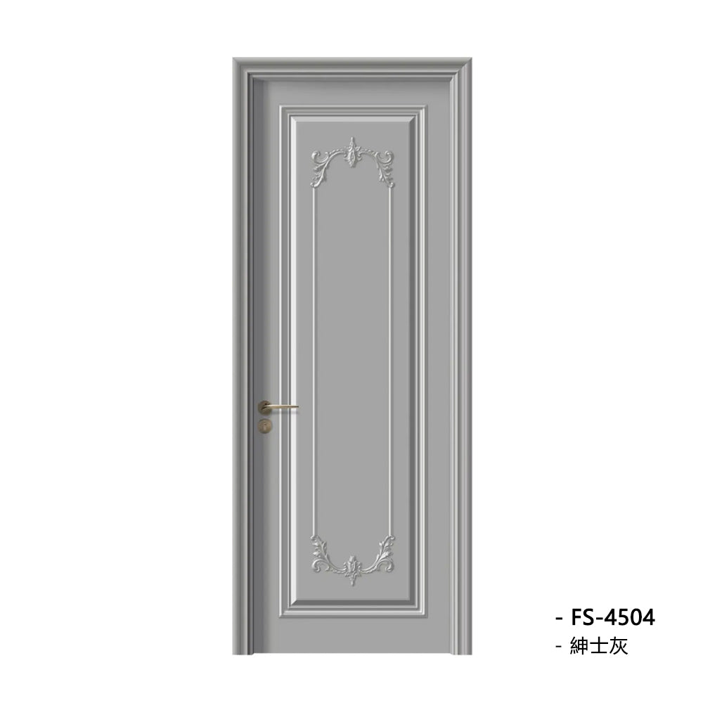 Solid Wood Doors with Painting Interior Doors Morden Style 實木焗漆門 房間門 FS-4504 法式扣線造型 包門鎖 一體鎖 包門框 多色可選 法式風格 莫蘭迪色系