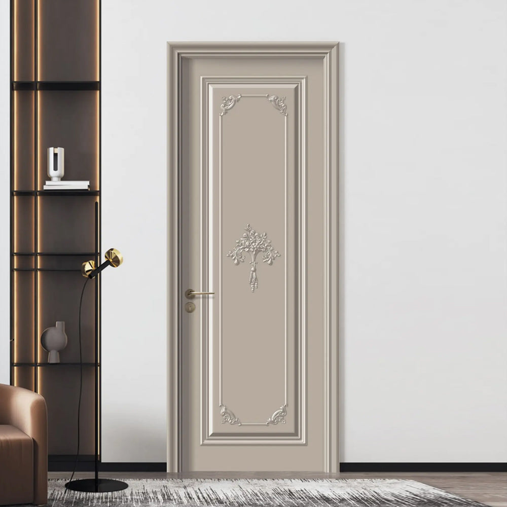 Solid Wood Doors with Painting Interior Doors Morden Style 實木焗漆門 房間門 FS-4509 法式扣線造型 包門鎖 一體鎖 包門框 多色可選 法式風格 莫蘭迪色系
