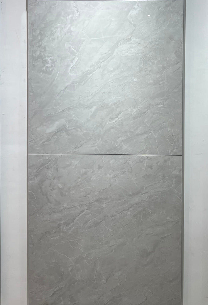 中國佛山瓷磚 China Foshan Marble Tiles Glossy 大理石瓷磚 連紋瓷磚 地磚 墻磚 釉面磚 亮光面 月光灰GT8875 80×80cm