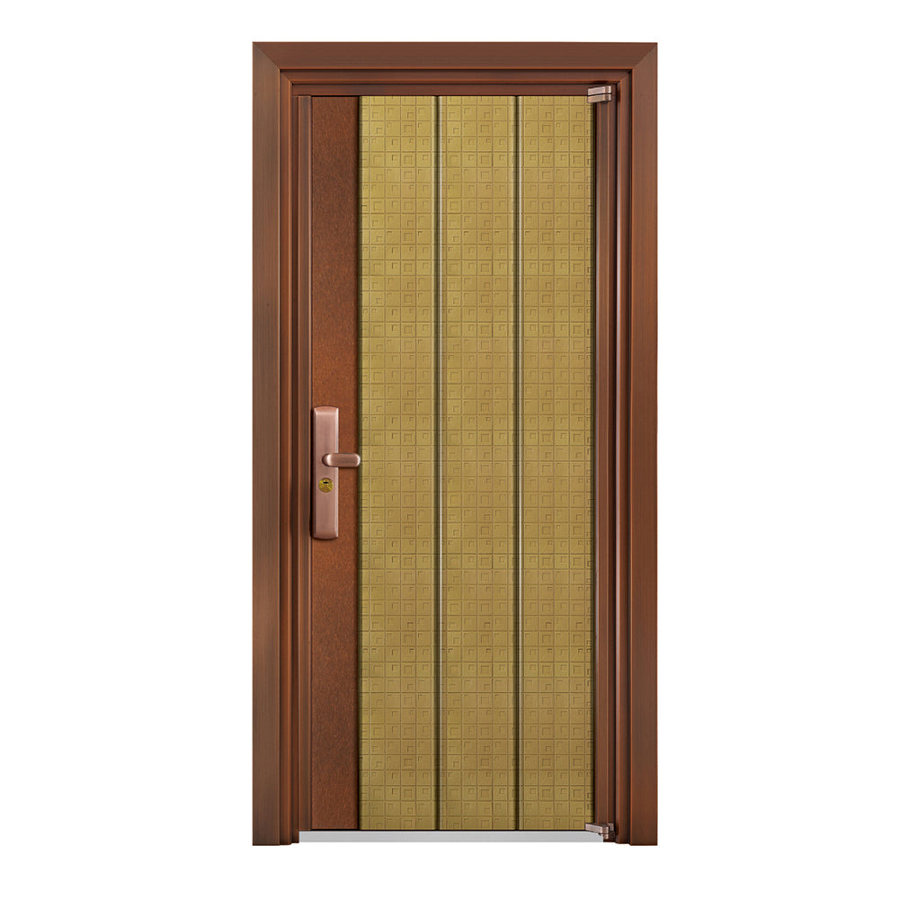 Entrance Doors 大門 入戶門 JY-2036P 簡約鋼銅門 Front Doors Exterior doors 不鏽鋼大門 表面鍍銅工藝 別墅大門 包框包鎖 多色可選