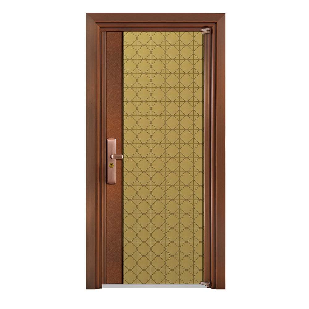 Entrance Doors 大門 入戶門 JY-2041P 簡約鋼銅門 Front Doors Exterior doors 不鏽鋼大門 表面鍍銅工藝 別墅大門 包框包鎖 多色可選