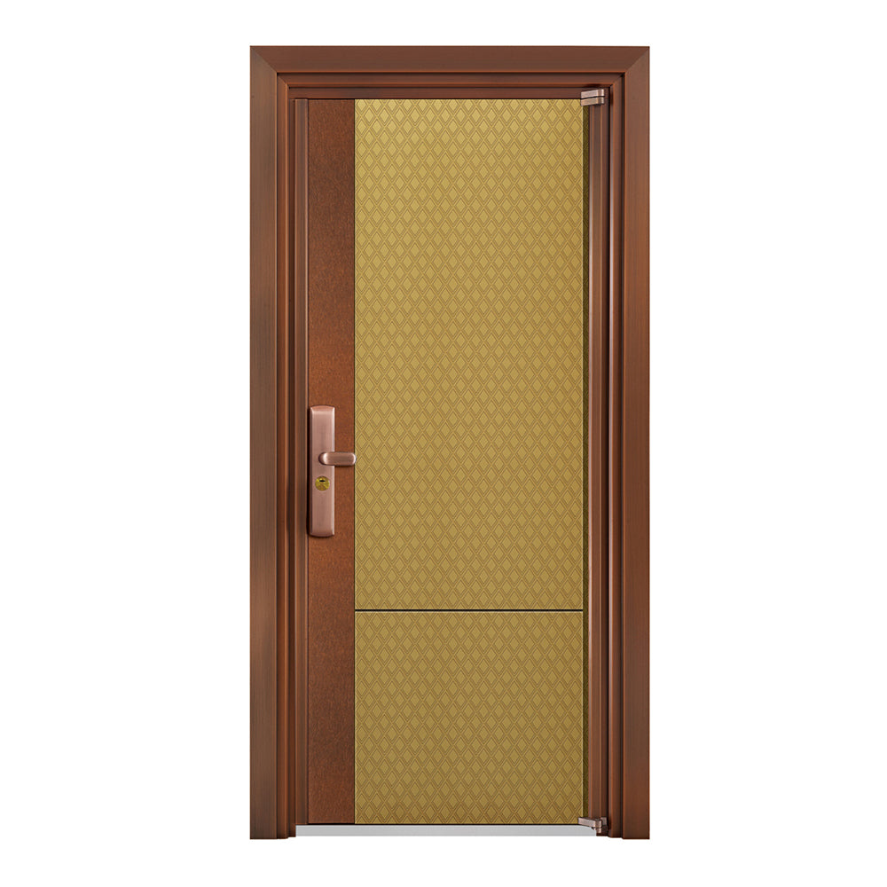 Entrance Doors 大門 入戶門 JY-2047P 簡約鋼銅門 Front Doors Exterior doors 不鏽鋼大門 表面鍍銅工藝 別墅大門 包框包鎖 多色可選