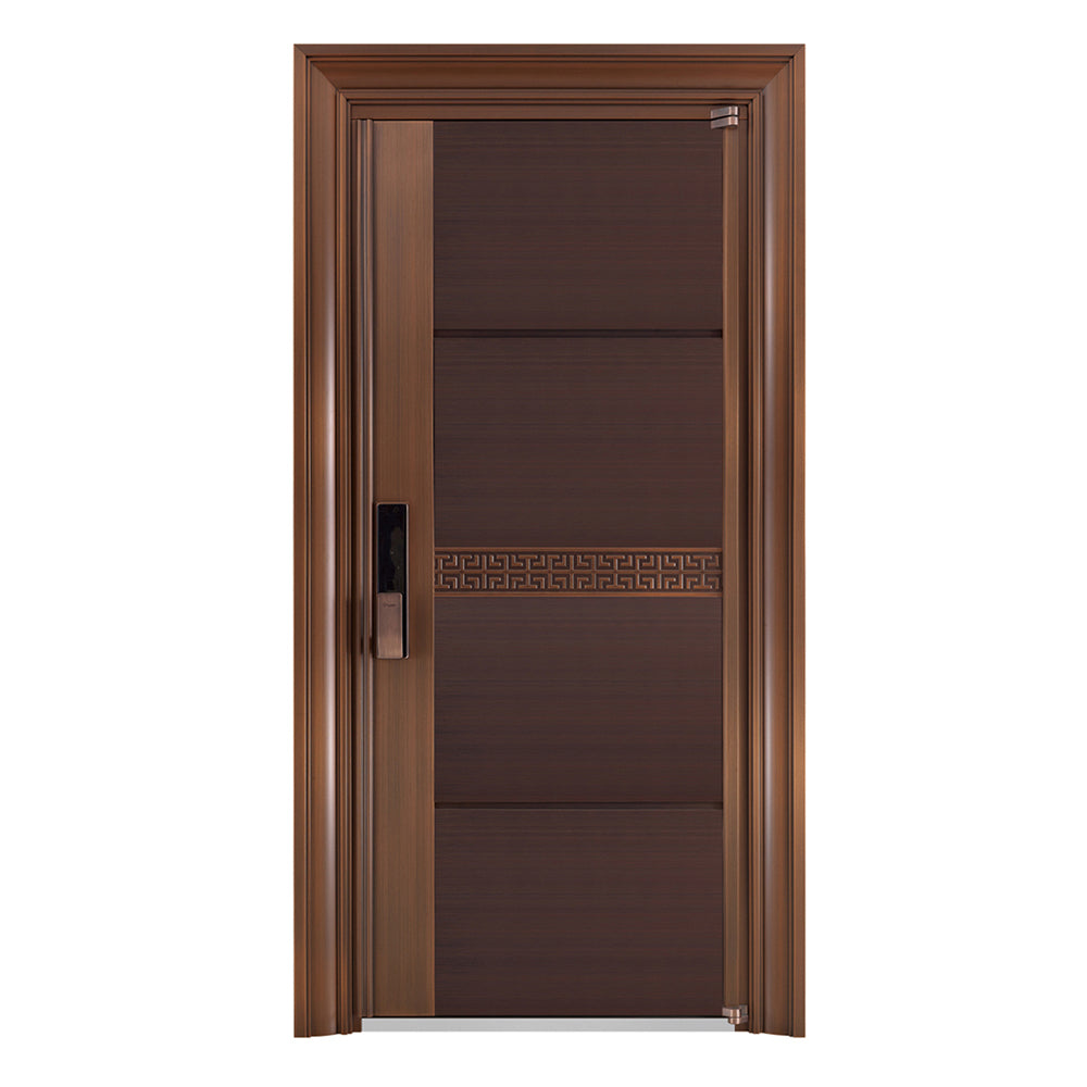 Entrance Doors 大門 入戶門 JY-2053P 簡約鋼銅門 Front Doors Exterior doors 不鏽鋼大門 表面鍍銅工藝 別墅大門 包框包鎖 多色可選