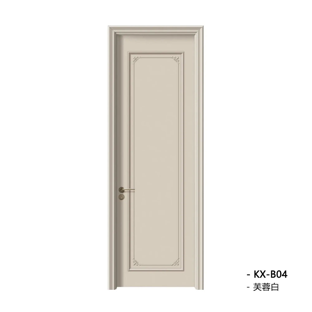 Solid Wood Doors with Painting Interior Doors Morden Style 實木焗漆門 房間門 KX-B04 包門鎖 一體鎖 包門框 多色可選 扣線工藝 現代風格 莫蘭迪色系