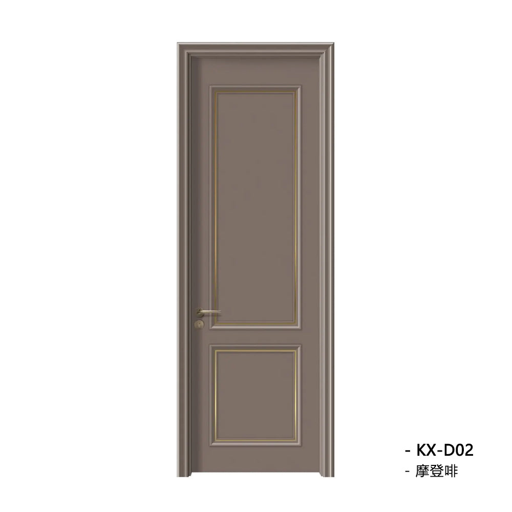 Solid Wood Doors with Painting Interior Doors Morden Style 實木油漆門 房間門 KX-D02包門鎖 一體鎖 包門框 多色可選 扣線工藝 現代風格 莫蘭迪色系