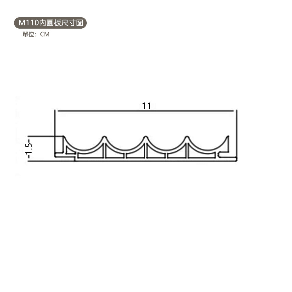 WPC SOLLID BOARD GREAT WALL BOARD  竹木纖維板  M110內圓板 11×300cm