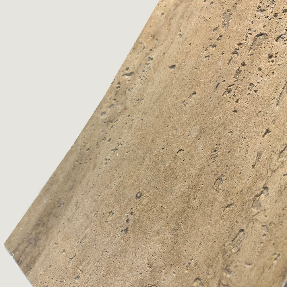 Flexible Stone 軟瓷 Veneer Sheet Interior and Exterior 柔性石材 真石質感 防水防潮 室內戶外可用 線畫洞石120x60cm淺灰色 MF00106124A羅馬黃色 MF00106122B