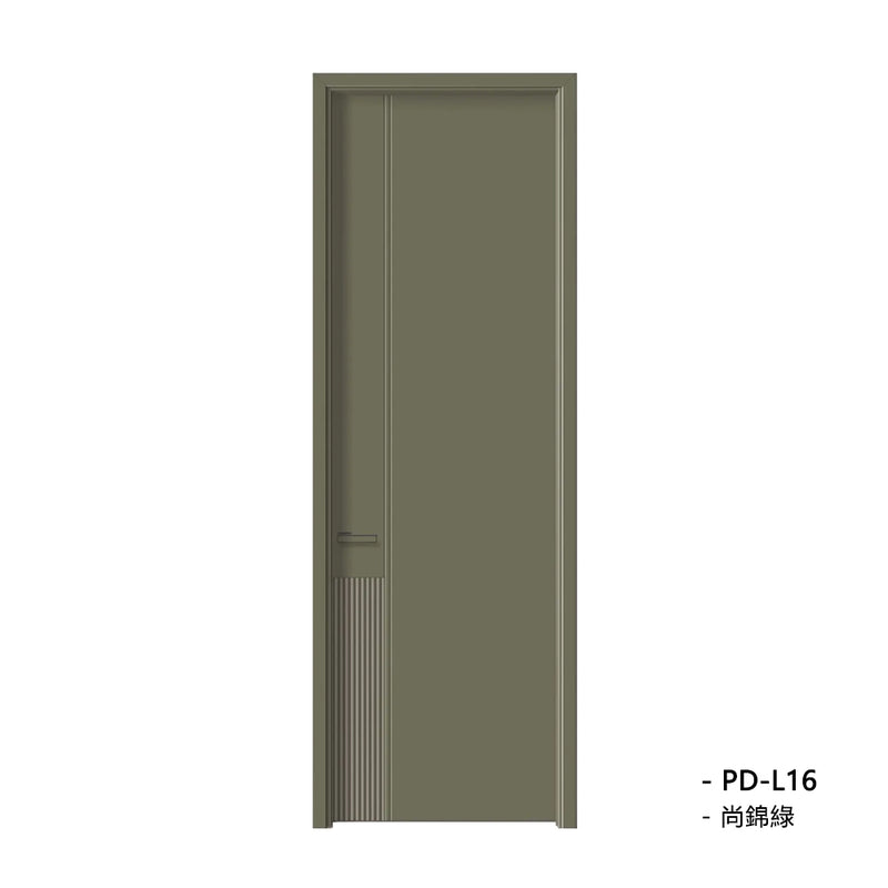 Solid Wood Doors with Painting Interior Doors Morden Style 實木焗漆門 房間門 PD-L16 包門鎖 一體鎖 包門框 多色可選 現代風格 格柵系列 莫蘭迪色系