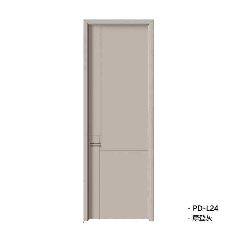 Solid Wood Doors with Painting Interior Doors Morden Style 實木焗漆門 房間門 PD-L24 包門鎖 一體鎖 包門框 多色可選 現代風格 平雕工藝 莫蘭迪色系