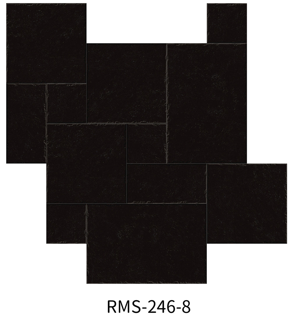 Italian Design RMS-246-8 玄武黑 古堡石  Pietra Antica Tiles 地磚 Floor Tiles  20×20 20×40 40×40 40×60cm 規格拼裝 自然石紋質感