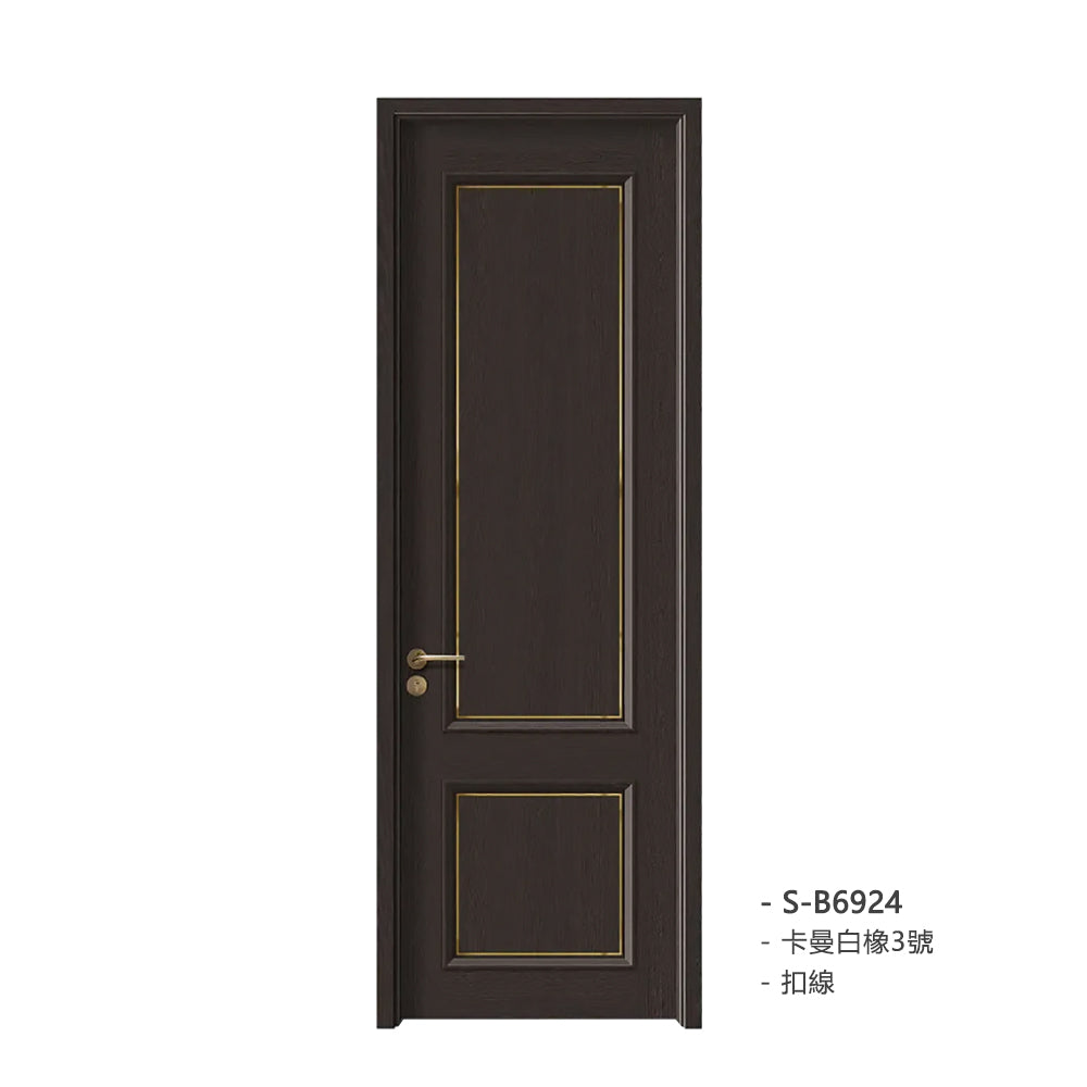 Carbon Crystal Wooden Doors  Z50（包木框和門鎖）碳晶門 實木複合門 生態門 現代簡約風格  卡曼白橡3號 S-B6924