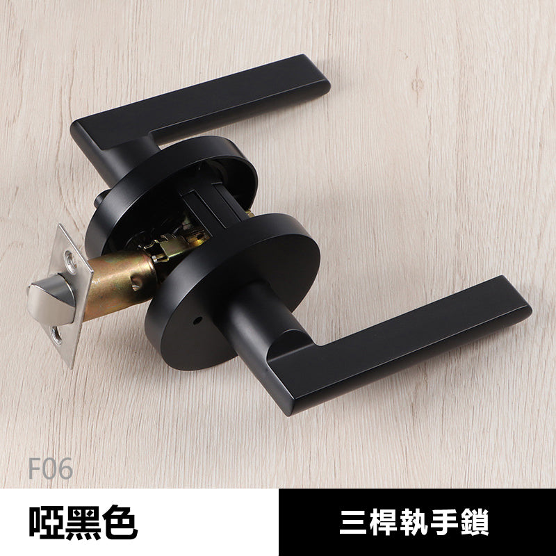 Door Lock Doors Handles Doors Hardware 標配款 F06系列 門鎖 門把手 冇匙款 浴室衛生間門鎖 圓形鎖 一體鎖