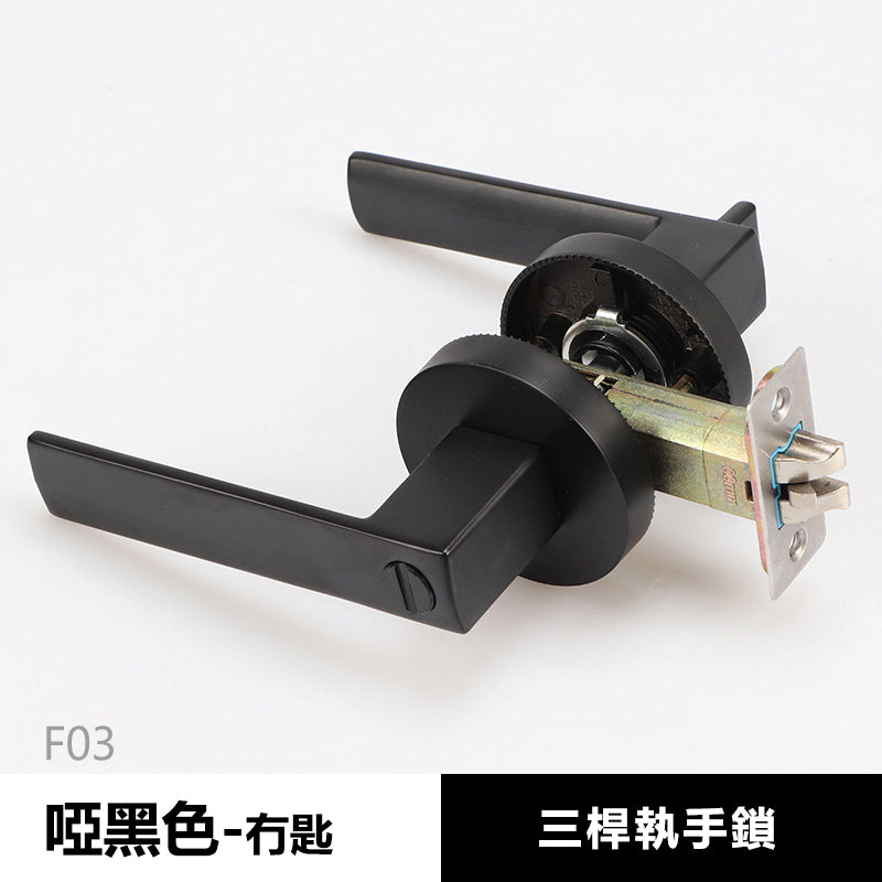 Door Lock Doors Handles Doors Hardware 標配款 F03系列 門鎖 有匙款 冇匙款 方形 門把手 房間門 浴室衛生間門 圓形鎖 一體鎖