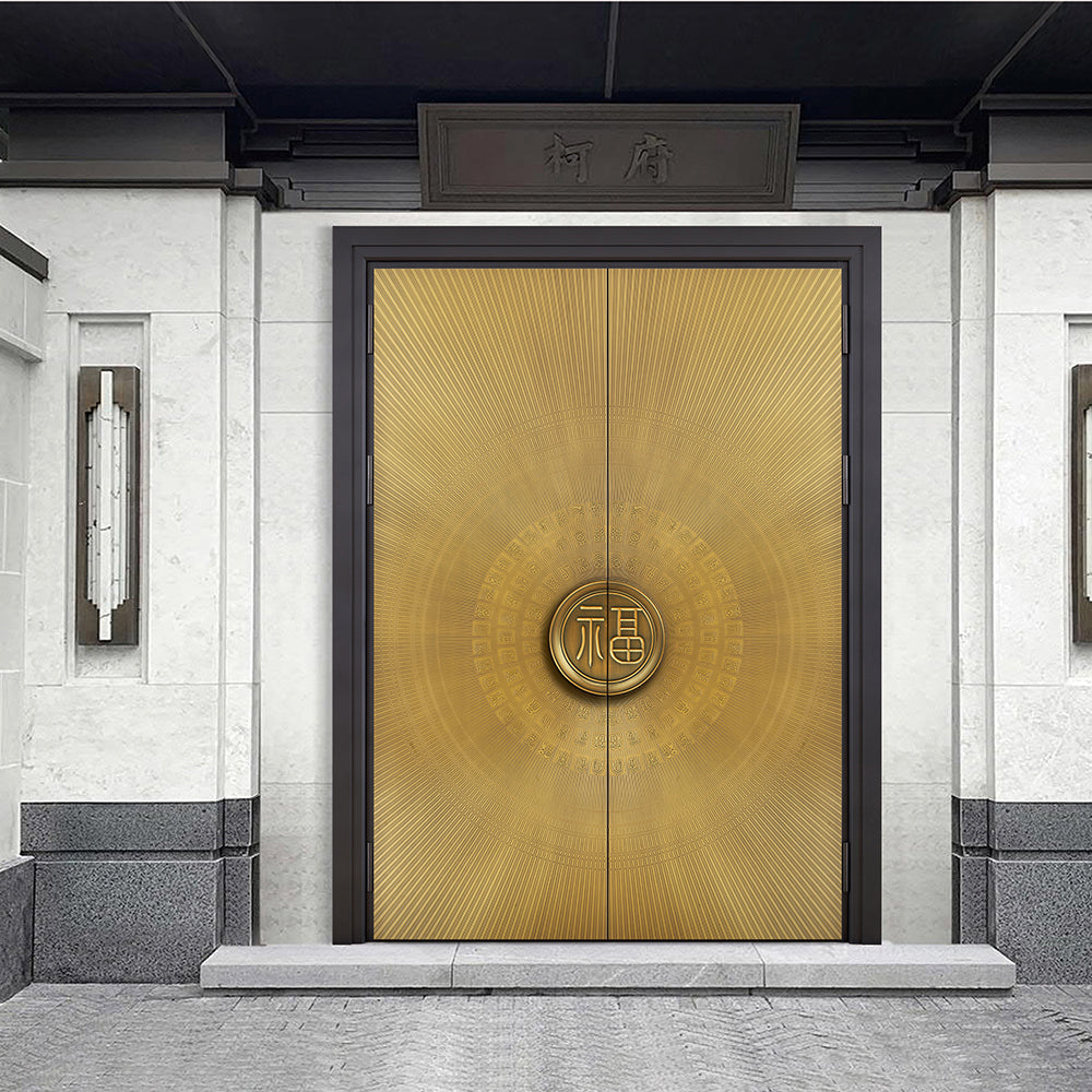 Entrance Doors 大門 入戶門 XD-602G 現代裝甲門 Front Doors Exterior doors 不鏽鋼大門 表面鍍銅工藝 別墅大門 包框包鎖 多色可選