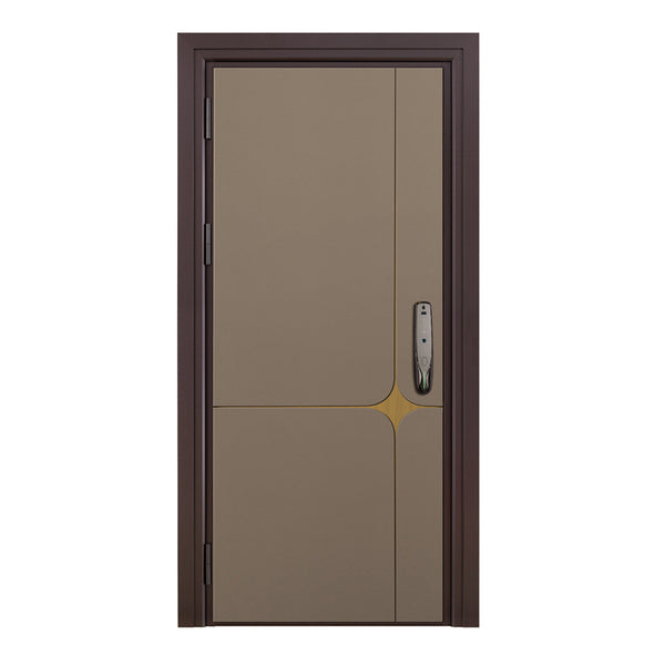 Entrance Doors 大門 入戶門 XD-611P 現代裝甲門 Front Doors Exterior doors 不鏽鋼大門 表面鍍銅工藝 別墅大門 包框包鎖 多色可選