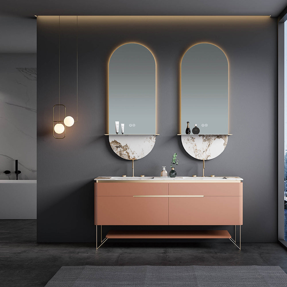 Custom Bathroom Cabinets XD6035 訂造浴室櫃 Custom Mirror Cabinets 訂造鏡櫃 烤漆櫃體 可選洗手盆規格 現代風格 智能鏡櫃