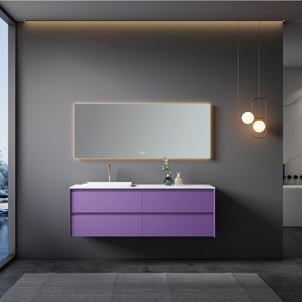 Custom Bathroom Cabinets XD6055 訂造浴室櫃 Custom Mirror Cabinets 訂造鏡櫃 烤漆櫃體 可選洗手盆規格 現代風格 智能鏡櫃