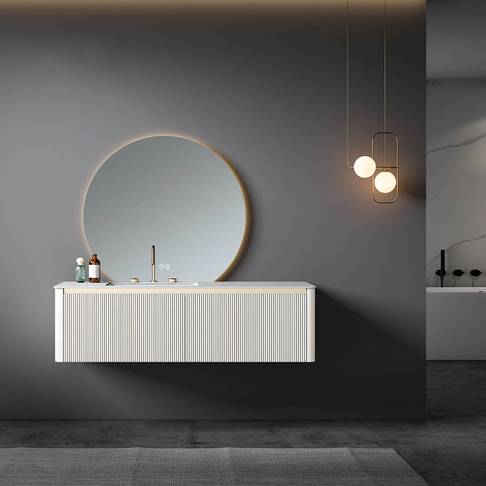Custom Bathroom Cabinets XD6065 訂造浴室櫃 Custom Mirror Cabinets 訂造鏡櫃 烤漆櫃體 可選洗手盆規格 現代風格 智能鏡櫃