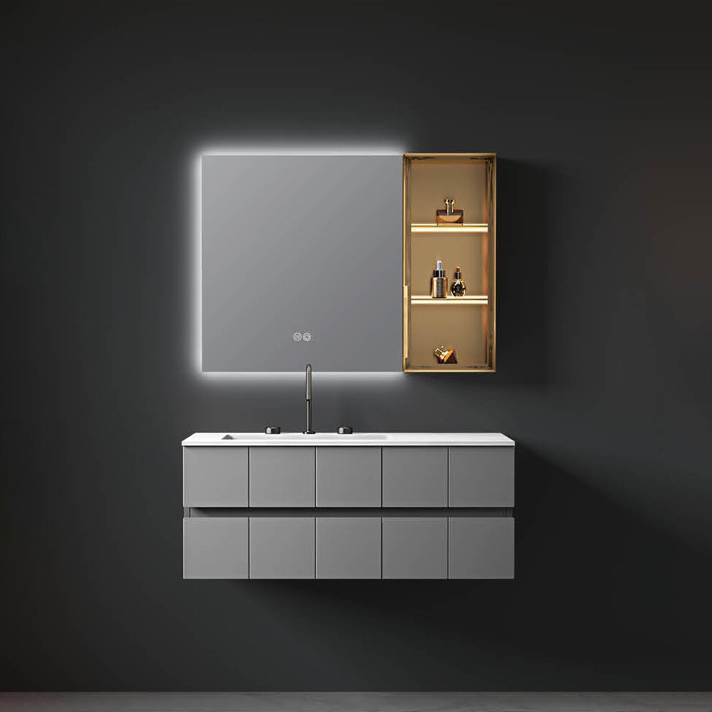 Custom Bathroom Cabinets XD6076 訂造浴室櫃 Custom Mirror Cabinets 訂造鏡櫃 烤漆櫃體 可選洗手盆規格 現代風格 智能鏡櫃