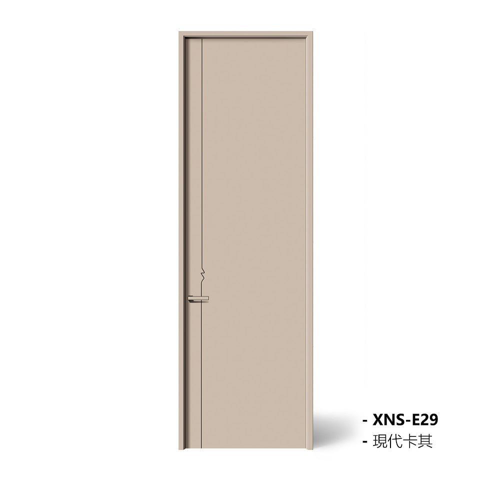 Carbon Crystal Wooden Doors  Z50 （包木框和門鎖） 現代卡其 XNS-E29 碳晶門 實木復合門 生態門 現代簡約風格