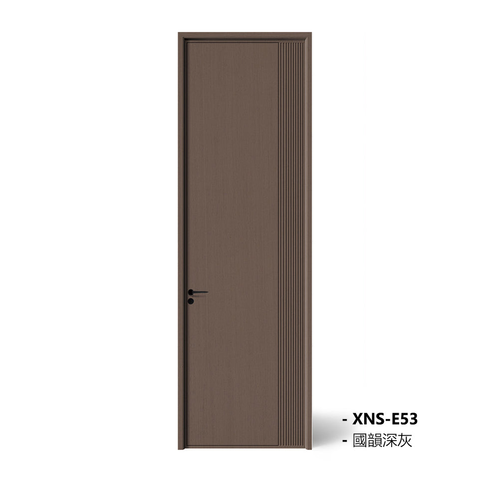 Carbon Crystal Wooden Doors  Z50 （包木框和門鎖） 國韻深灰 XNS-E53 碳晶門 實木復合門 生態門 現代簡約風格