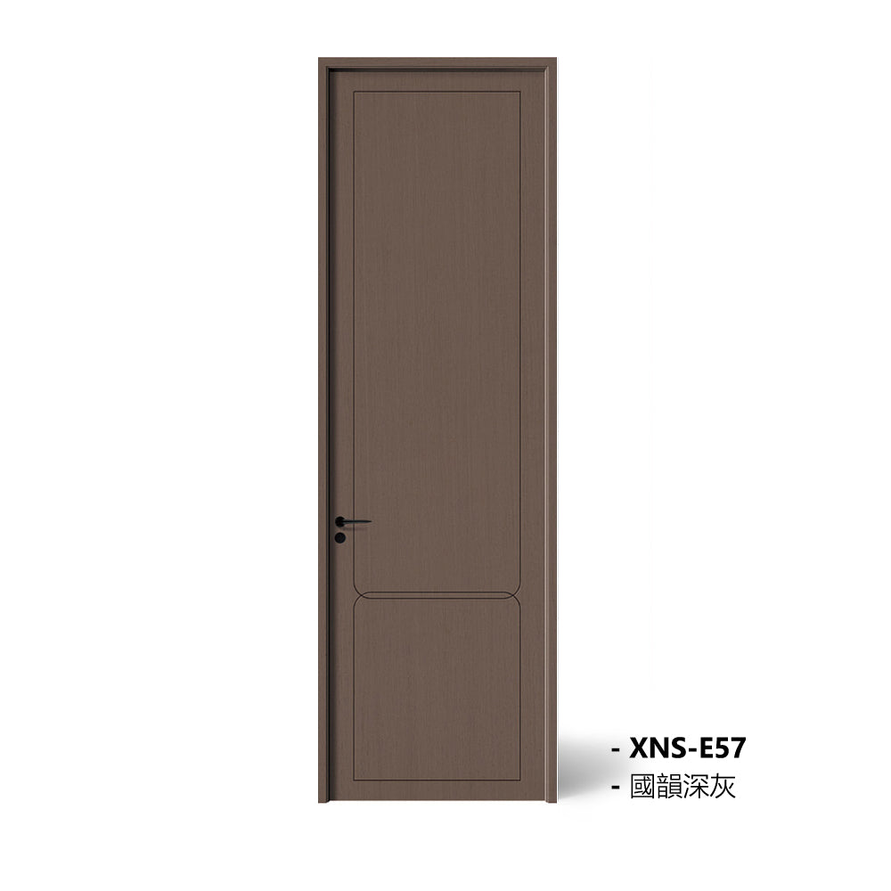 Carbon Crystal Wooden Doors  Z50 （包木框和門鎖） 國韻深灰 XNS-E57 碳晶門 實木復合門 生態門 現代簡約風格