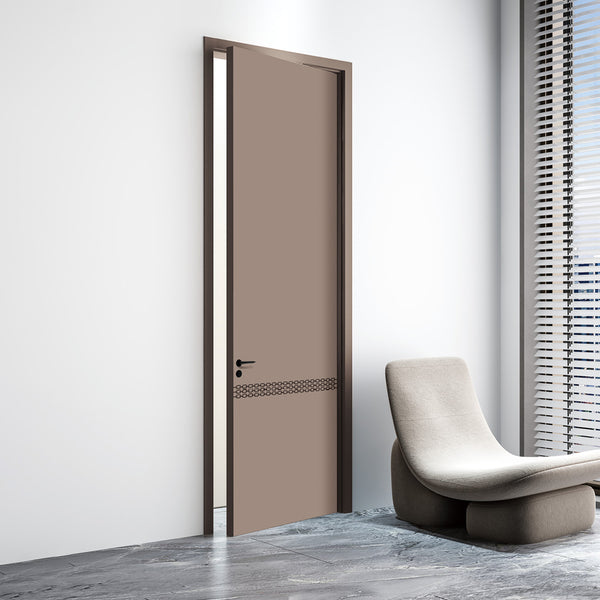 Carbon Crystal Wooden Doors  Z50 （包木框和門鎖）琥珀灰（PET）  XNS-E85 碳晶門 實木復合門 生態門 現代簡約風格