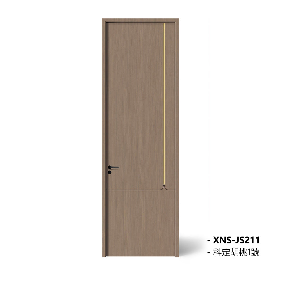 Carbon Crystal Wooden Doors  Z50 （包木框和門鎖）香奈兒棕  科定胡桃1號 XNS-JS211 碳晶門 實木復合門 生態門 現代簡約風格